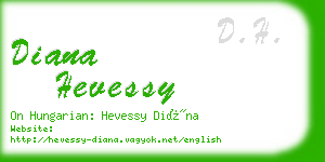 diana hevessy business card